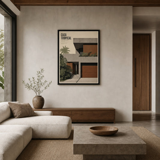 Casa Tropical Modernism Architecture Art Print