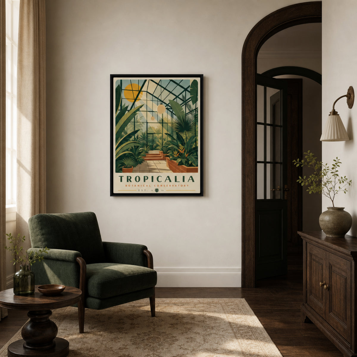 Tropicalia Botanical Conservatory 1958 Art Print
