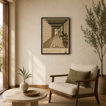 Indoor Outdoor Living Breeze Block Architecture Art Print
