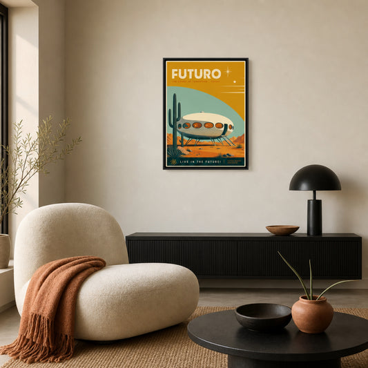Futuro House Retro Space Age Architecture Art Print