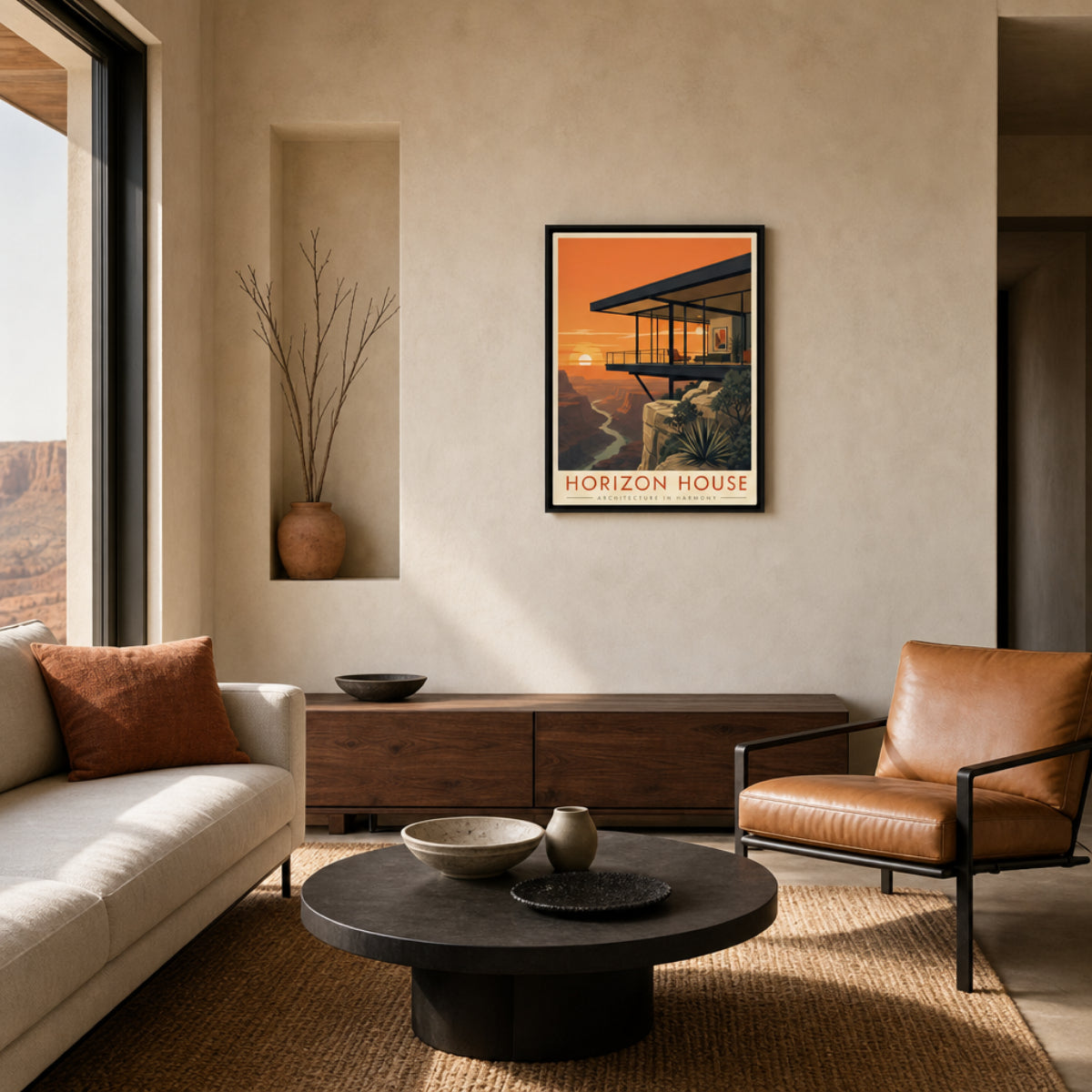 Horizon House Cliffside Architecture Art Print