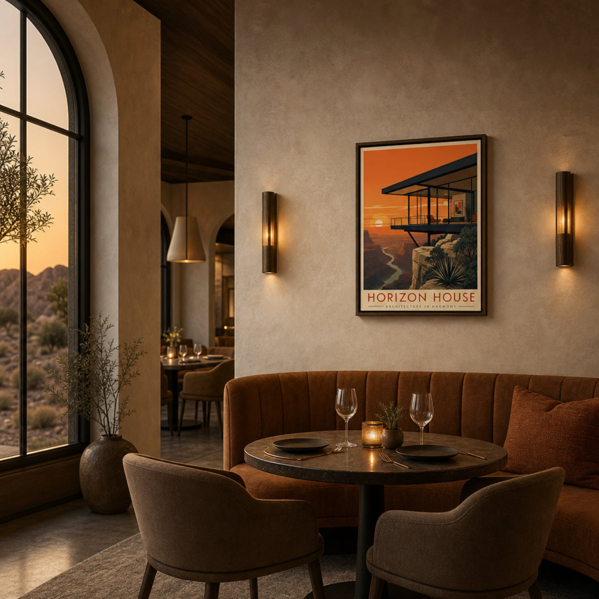 Horizon House Cliffside Architecture Art Print