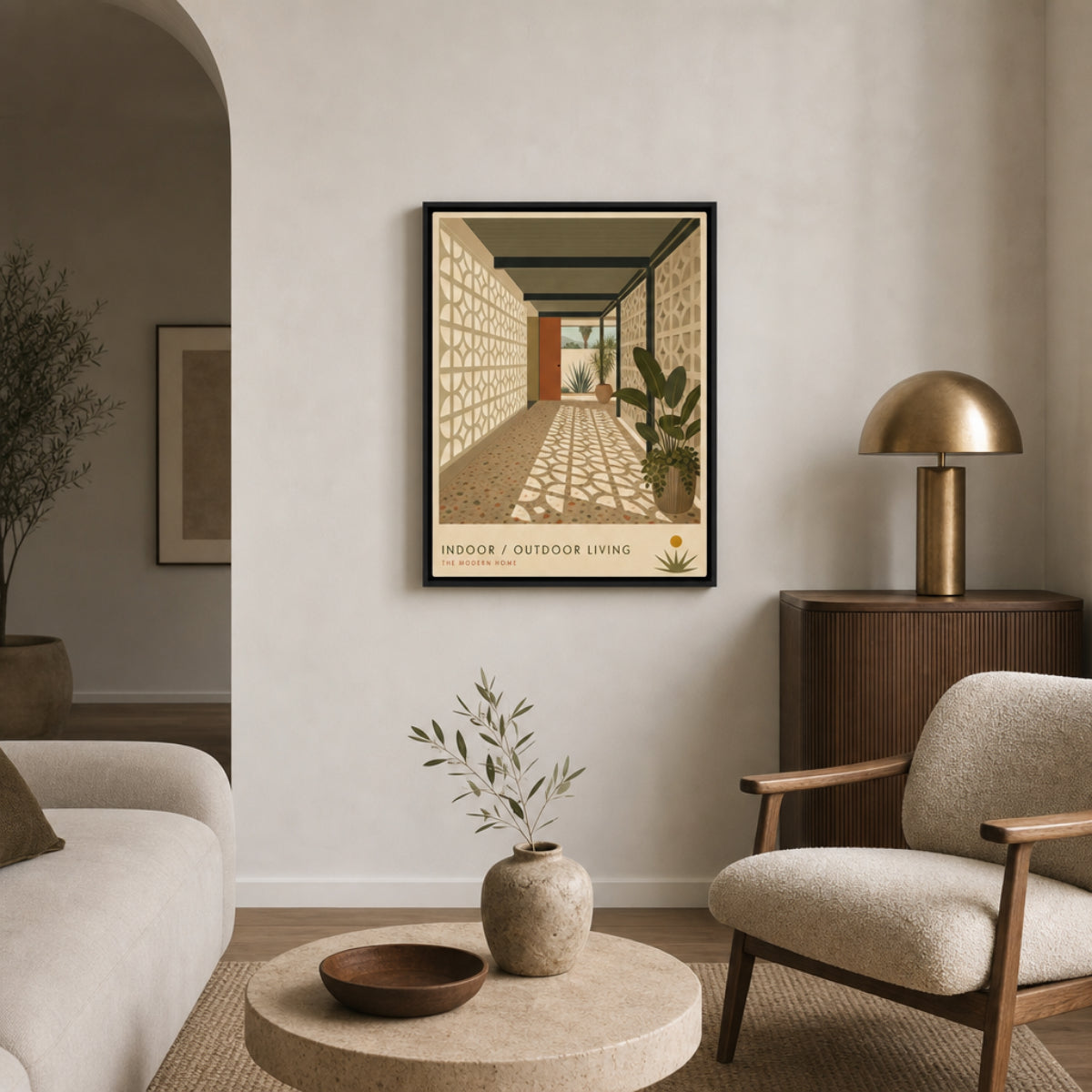 Indoor Outdoor Living Breeze Block Architecture Art Print