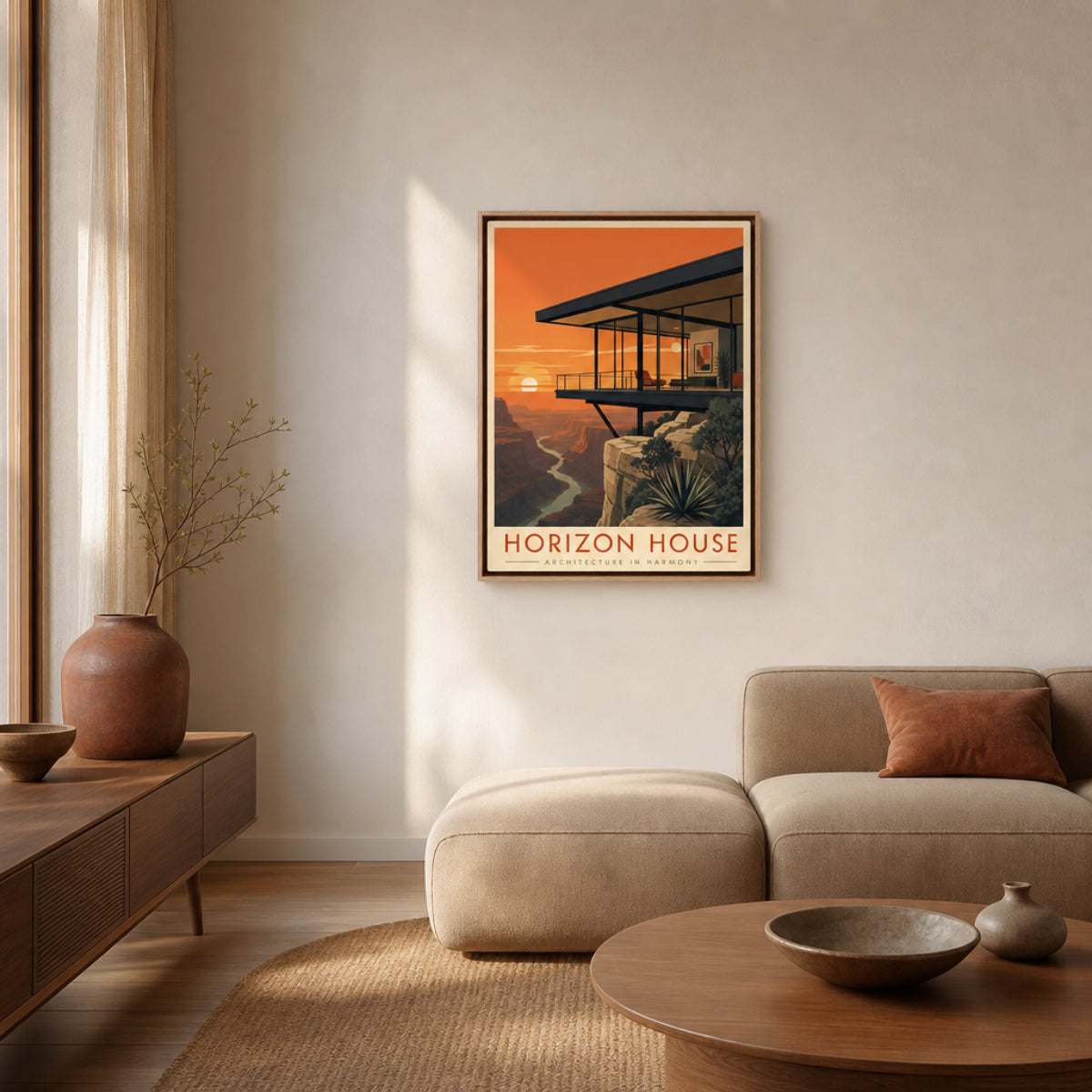 Horizon House Cliffside Architecture Art Print