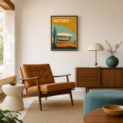 Futuro House Retro Space Age Architecture Art Print