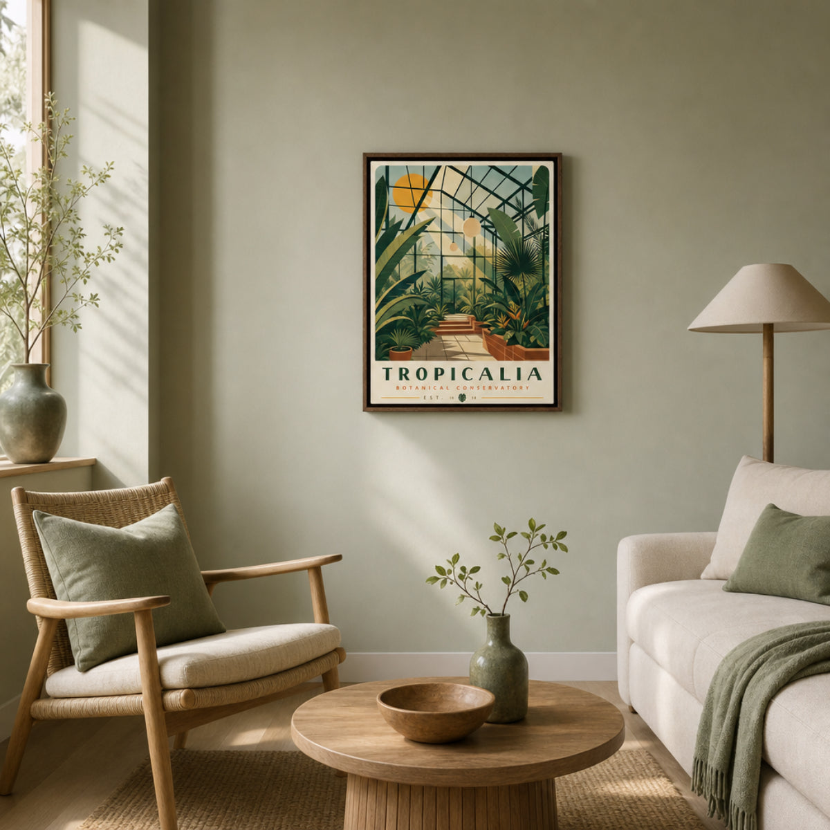 Tropicalia Botanical Conservatory 1958 Art Print