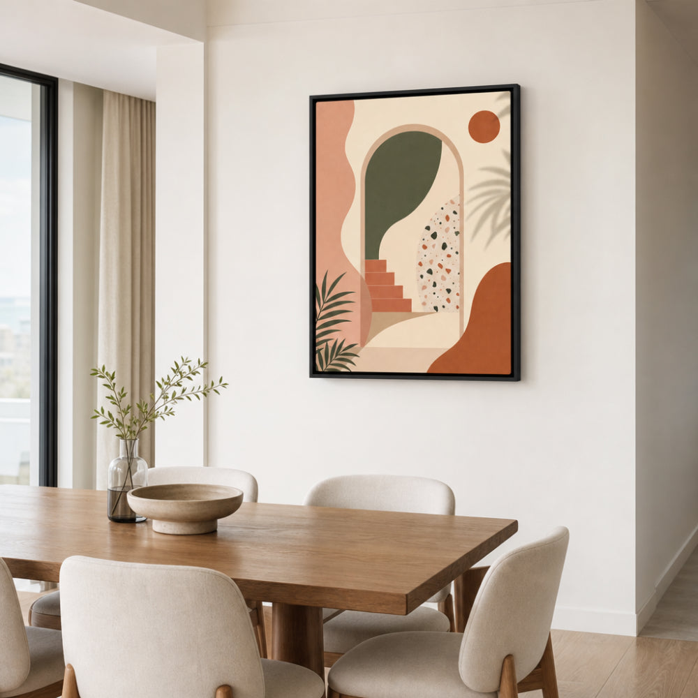 Geometric Archway & Terrazzo Art Print