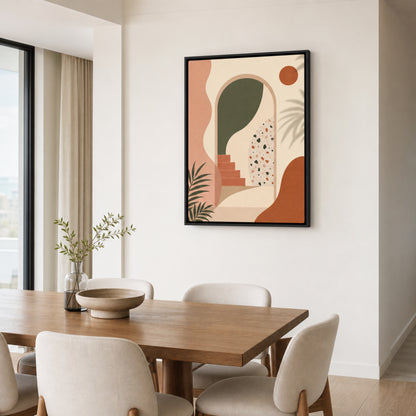 Geometric Archway & Terrazzo Art Print