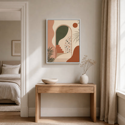 Geometric Archway & Terrazzo Art Print