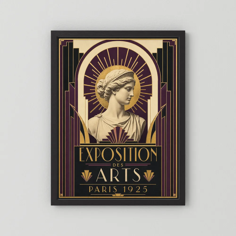 Exposition des Arts: Paris 1925 – Vintage French Art Deco Exhibition Poster Print