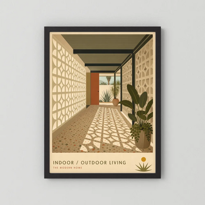 Indoor Outdoor Living Breeze Block Architecture Art Print