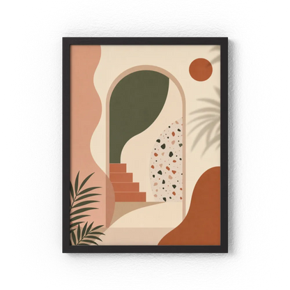 Geometric Archway & Terrazzo Art Print