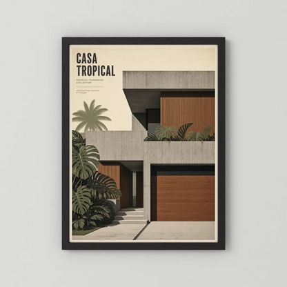 Casa Tropical Modernism Architecture Art Print