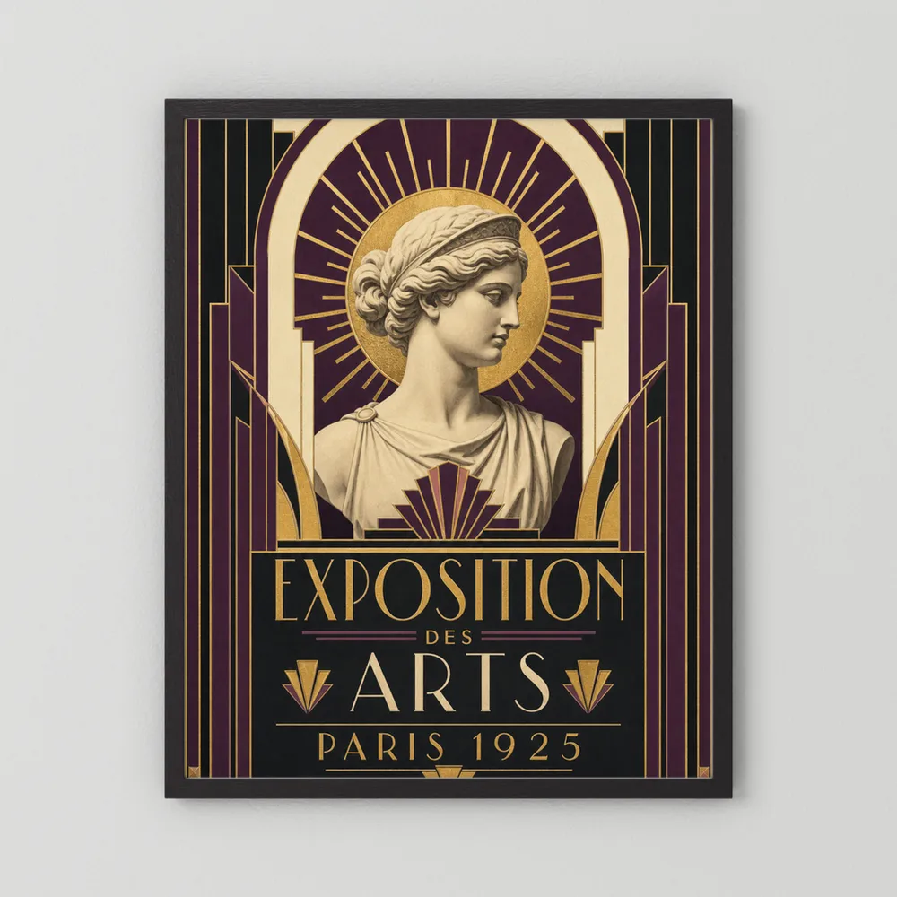 Exposition des Arts: Paris 1925 – Vintage French Art Deco Exhibition Poster Print