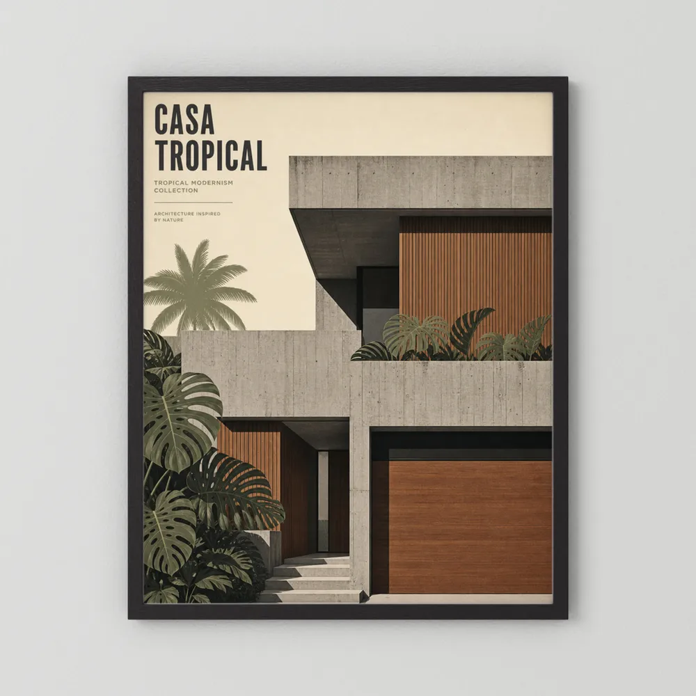 Casa Tropical Modernism Architecture Art Print