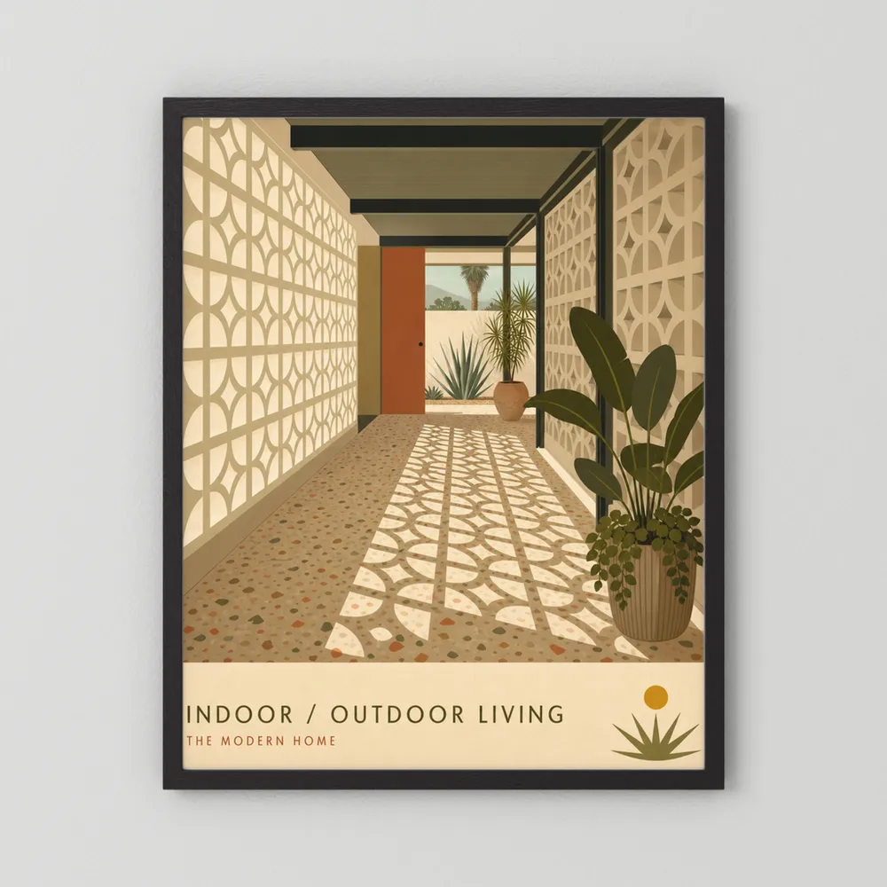 Indoor Outdoor Living Breeze Block Architecture Art Print