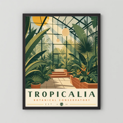 Tropicalia Botanical Conservatory 1958 Art Print