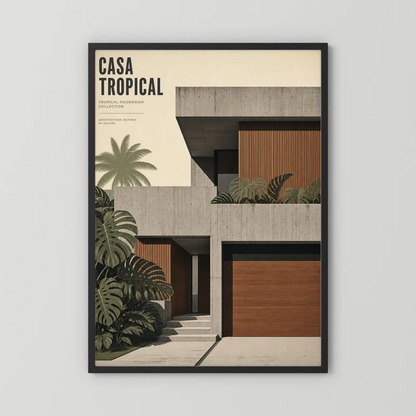 Casa Tropical Modernism Architecture Art Print
