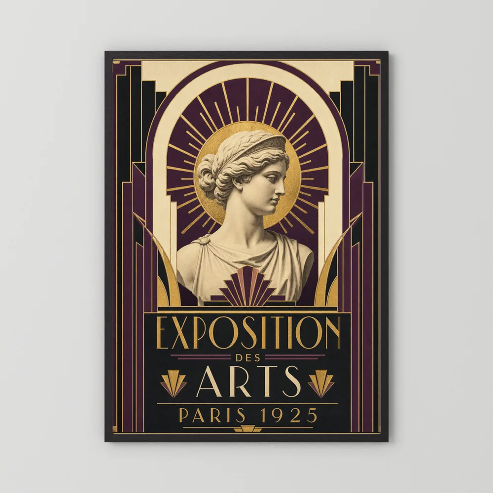 Exposition des Arts: Paris 1925 – Vintage French Art Deco Exhibition Poster Print