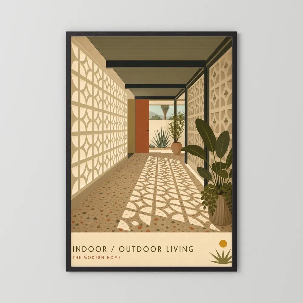 Indoor Outdoor Living Breeze Block Architecture Art Print