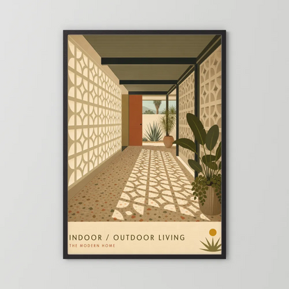 Indoor Outdoor Living Breeze Block Architecture Art Print