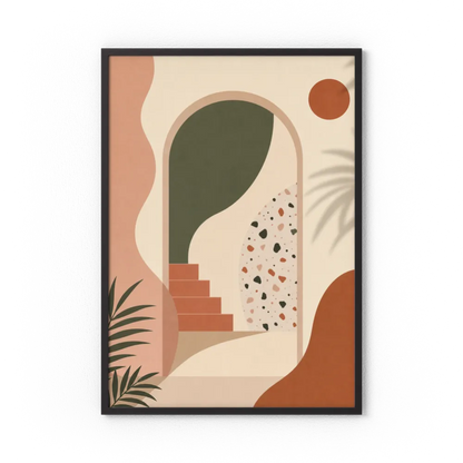 Geometric Archway & Terrazzo Art Print