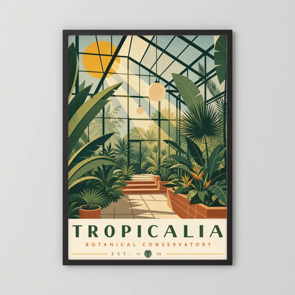 Tropicalia Botanical Conservatory 1958 Art Print