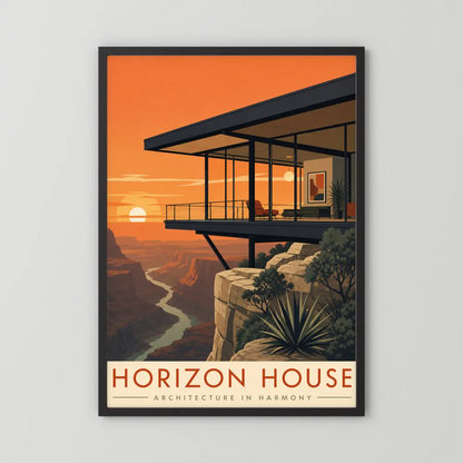 Horizon House Cliffside Architecture Art Print