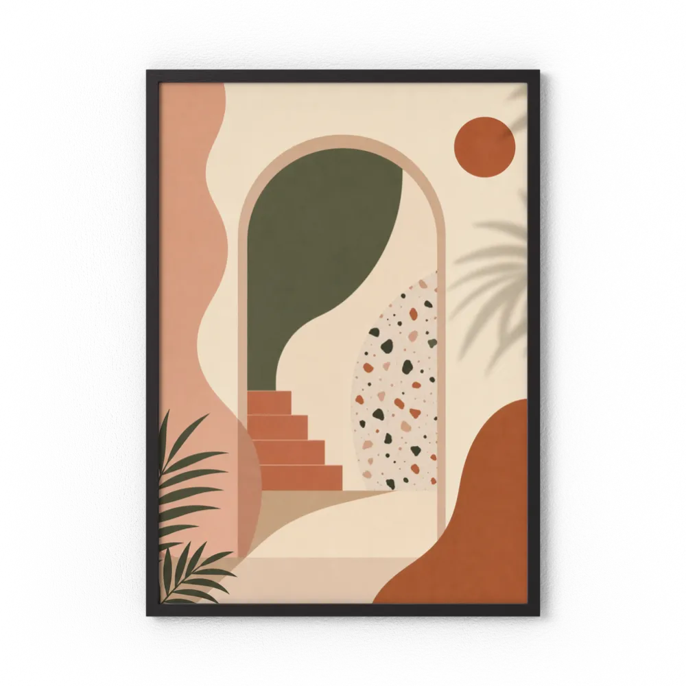 Geometric Archway & Terrazzo Art Print