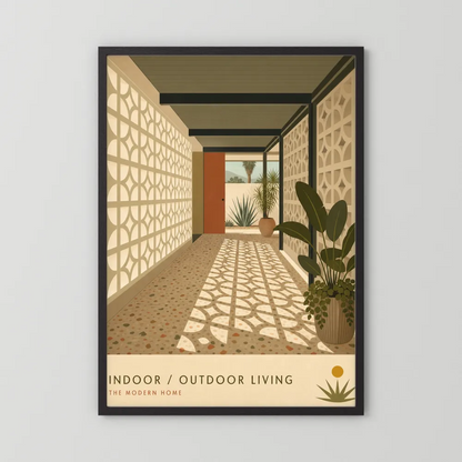 Indoor Outdoor Living Breeze Block Architecture Art Print