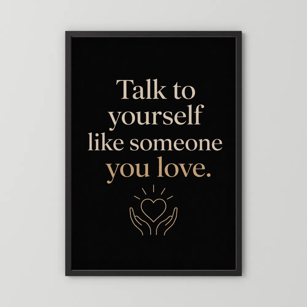 "Talk To Yourself Like Someone You Love" Vintage Quote Art Print