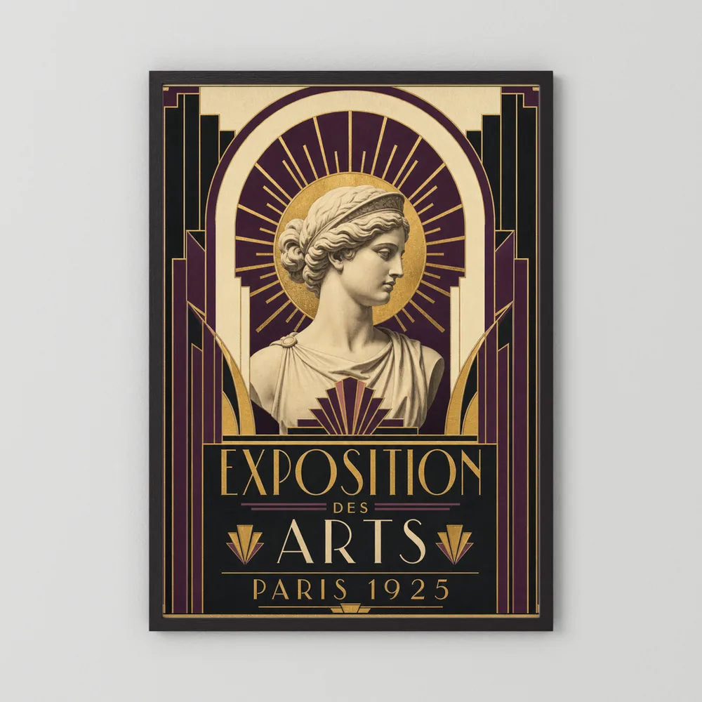 Exposition des Arts: Paris 1925 – Vintage French Art Deco Exhibition Poster Print