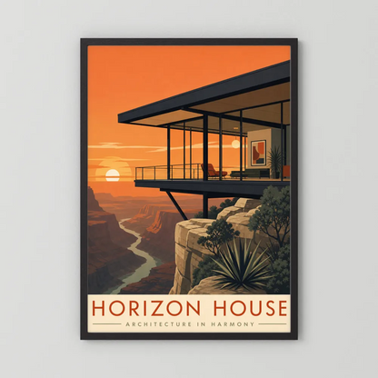 Horizon House Cliffside Architecture Art Print