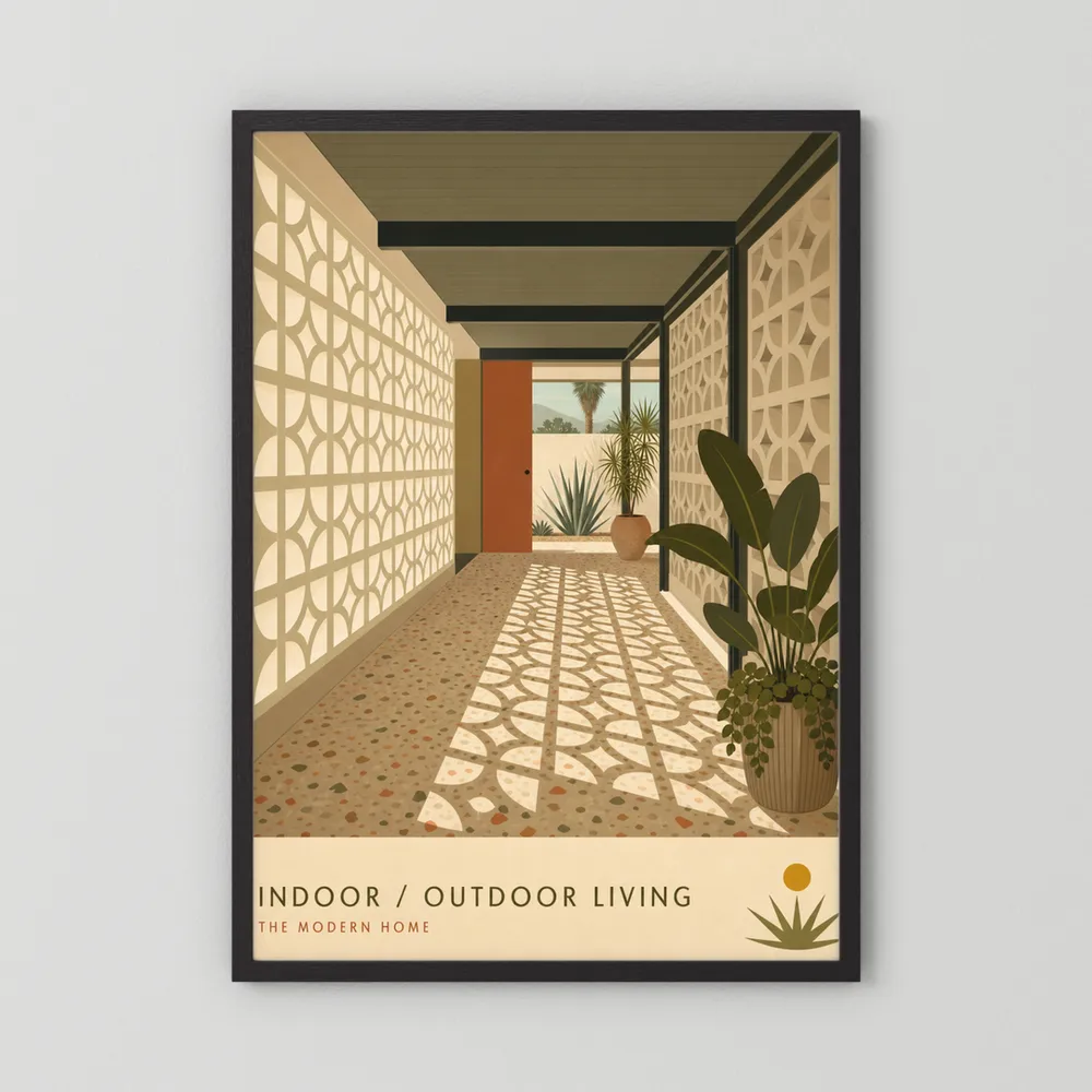 Indoor Outdoor Living Breeze Block Architecture Art Print