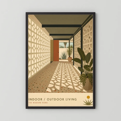 Indoor Outdoor Living Breeze Block Architecture Art Print