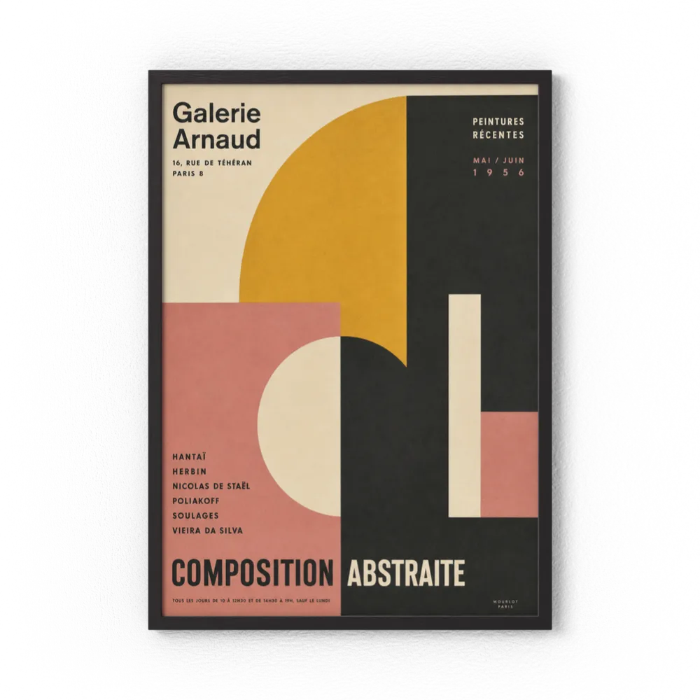 Galerie Arnaud Paris 1956 Vintage Exhibition Art Print