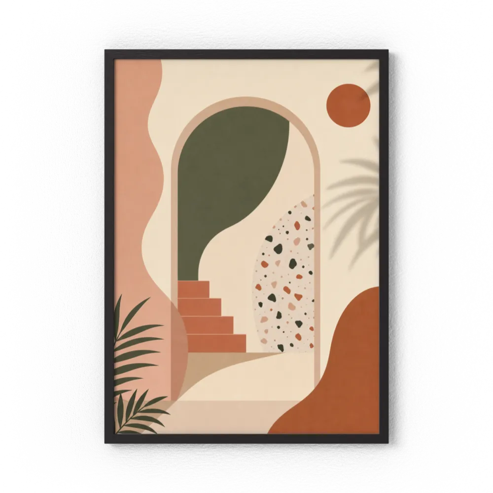 Geometric Archway & Terrazzo Art Print