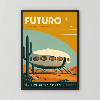 Futuro House Retro Space Age Architecture Art Print