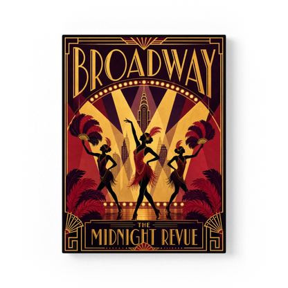 Broadway: The Midnight Revue – Vintage 1920s Art Deco Cabaret Poster Print