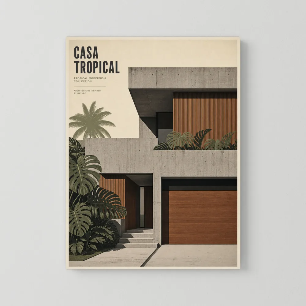 Casa Tropical Modernism Architecture Art Print