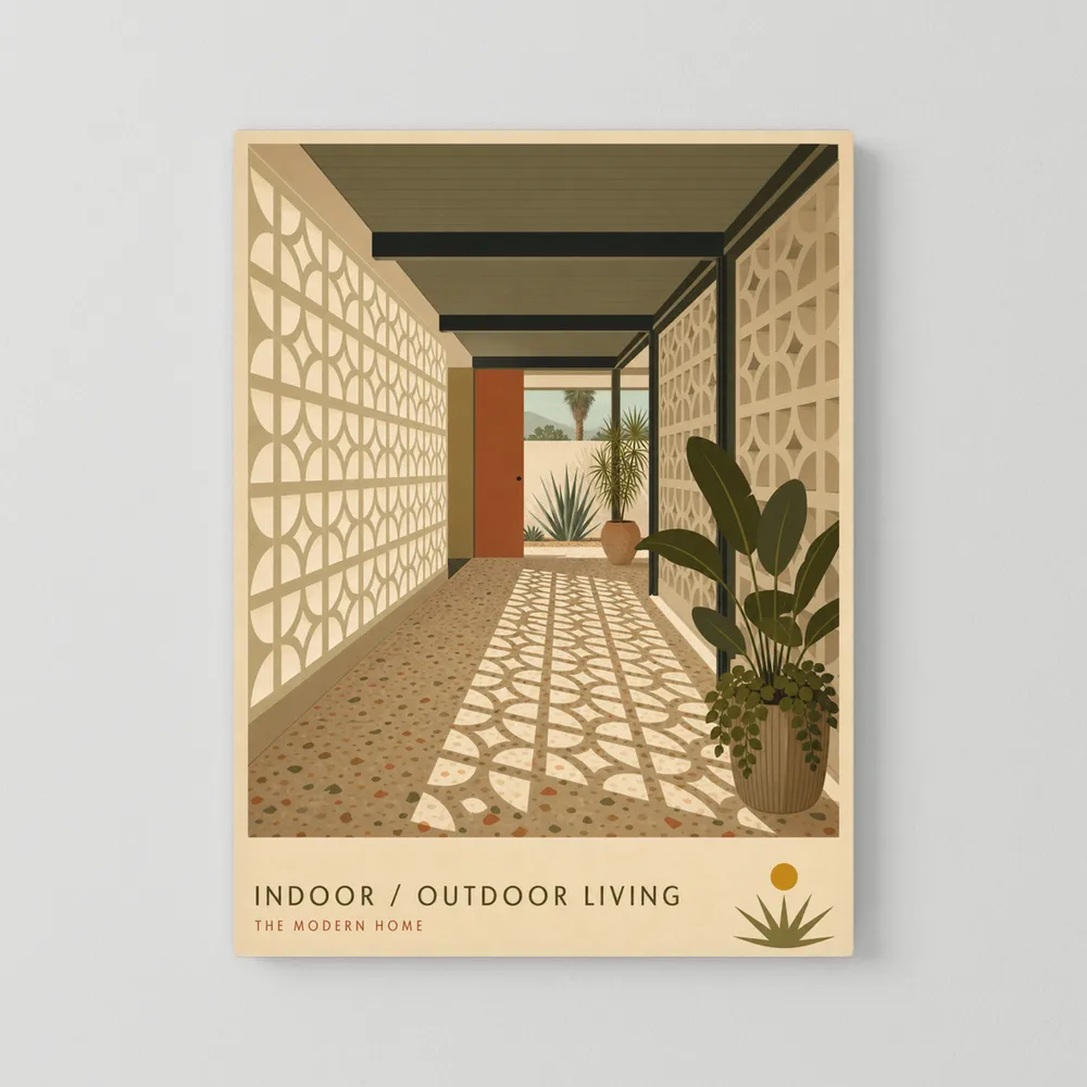 Indoor Outdoor Living Breeze Block Architecture Art Print