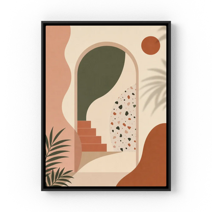 Geometric Archway & Terrazzo Art Print