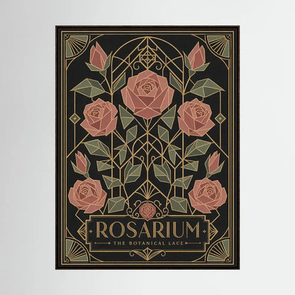 Rosarium: The Botanical Lace – Vintage Art Deco Rose Print