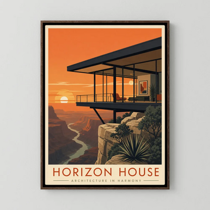 Horizon House Cliffside Architecture Art Print