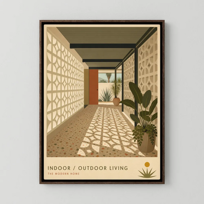Indoor Outdoor Living Breeze Block Architecture Art Print