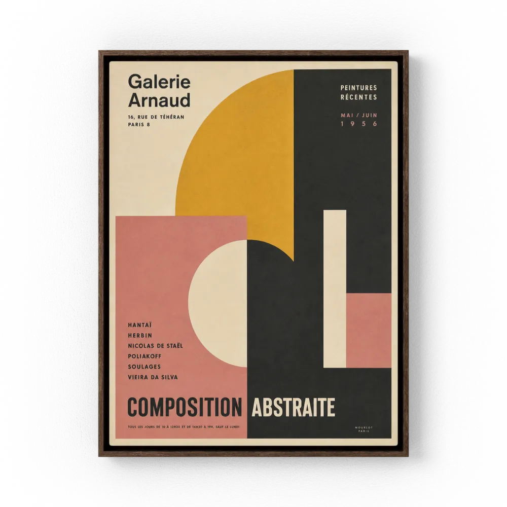 Galerie Arnaud Paris 1956 Vintage Exhibition Art Print