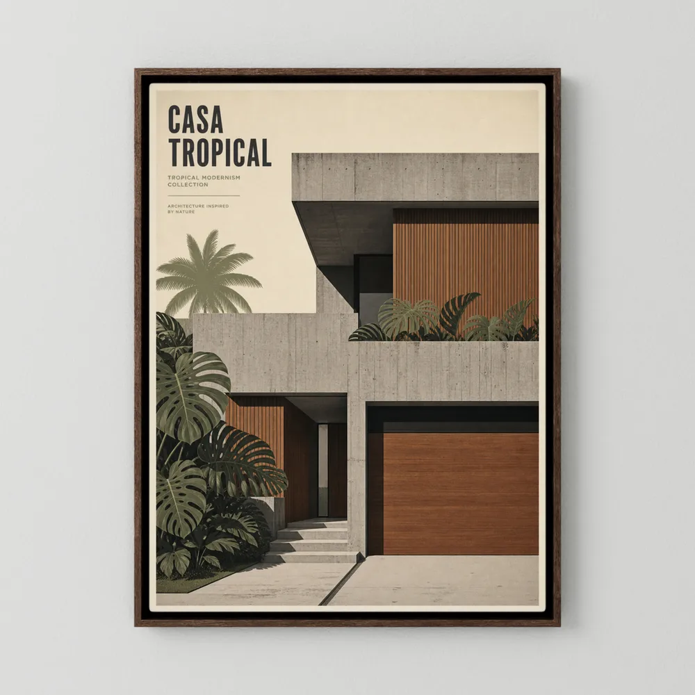 Casa Tropical Modernism Architecture Art Print