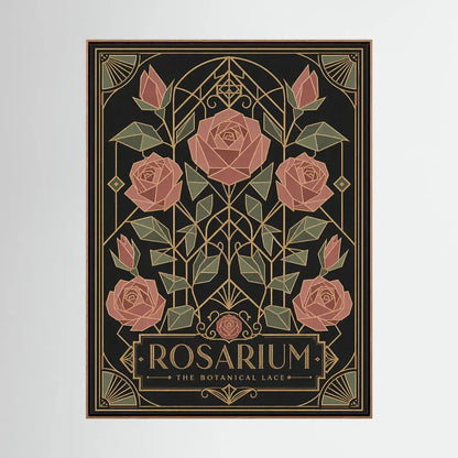 Rosarium: The Botanical Lace – Vintage Art Deco Rose Print