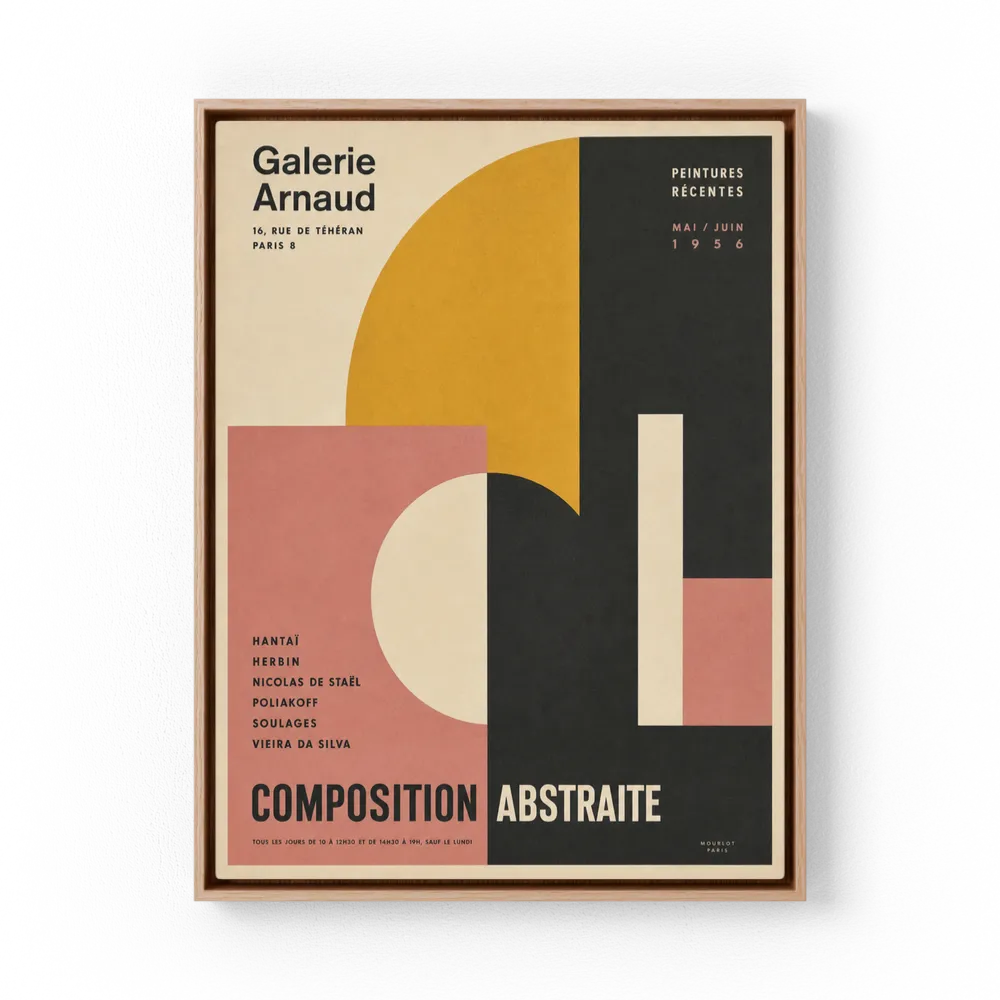Galerie Arnaud Paris 1956 Vintage Exhibition Art Print