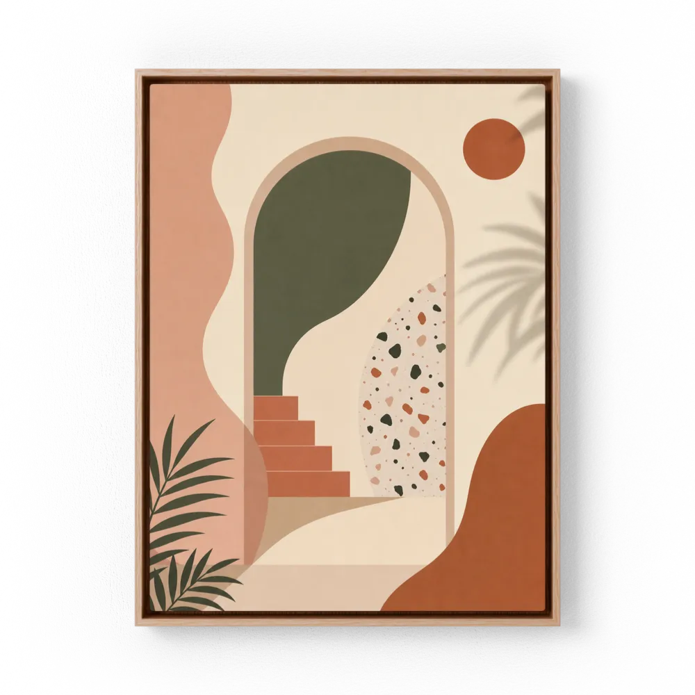 Geometric Archway & Terrazzo Art Print